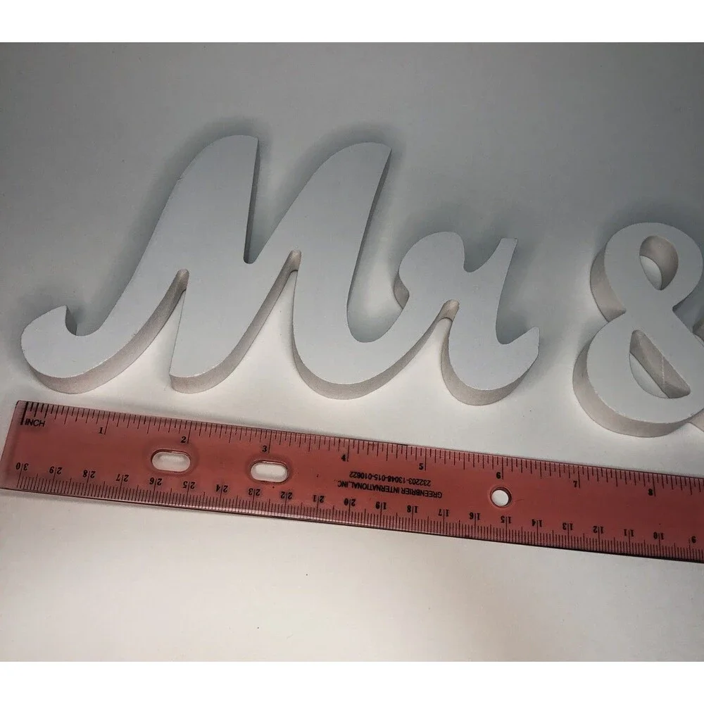 Wedding Sign Mrs & Mrs White Wooden Wedding Decor Reception Table Sign